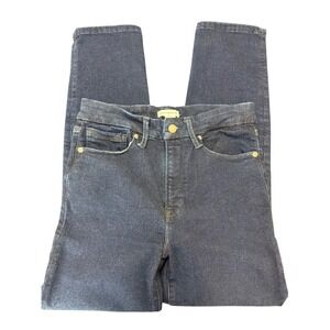 Good American 6-12 High Rise Straight Leg Stretch Denim Blue Jeans